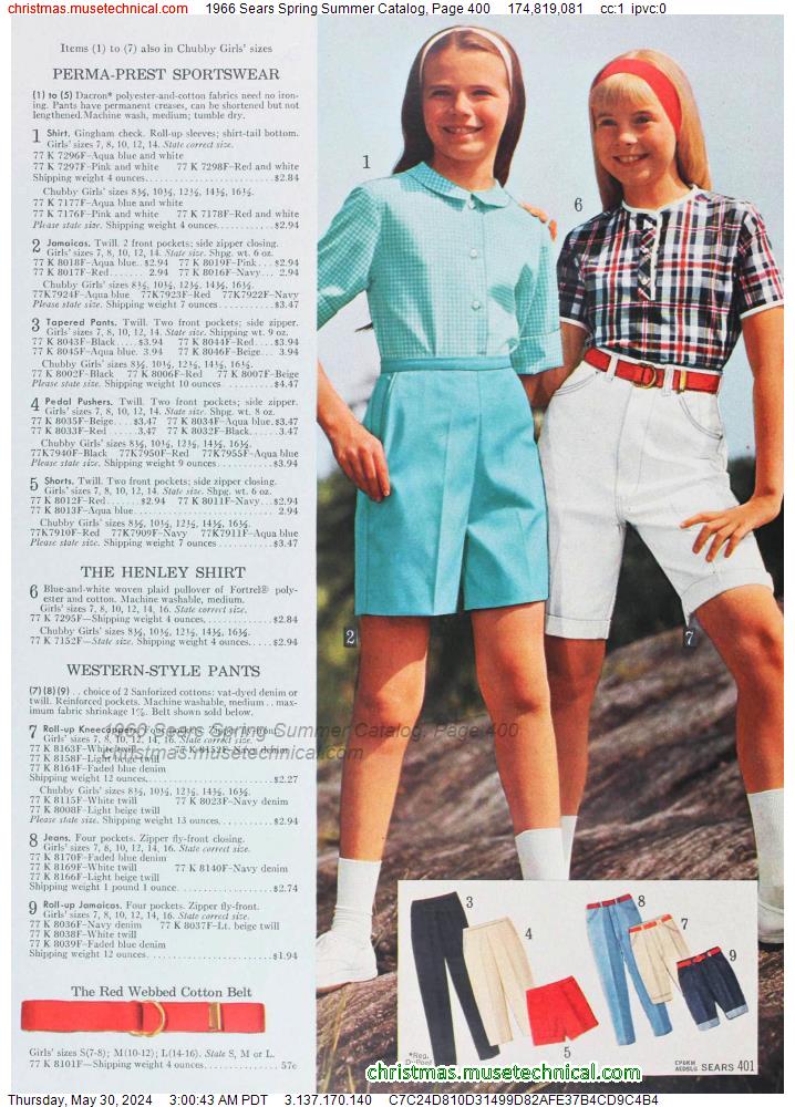 1966 Sears Spring Summer Catalog, Page 400