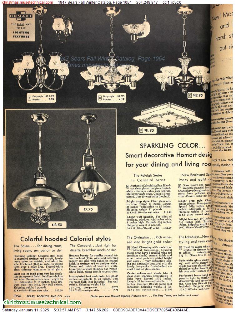 1947 Sears Fall Winter Catalog, Page 1054