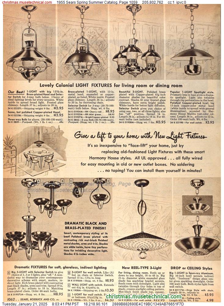 1955 Sears Spring Summer Catalog, Page 1059