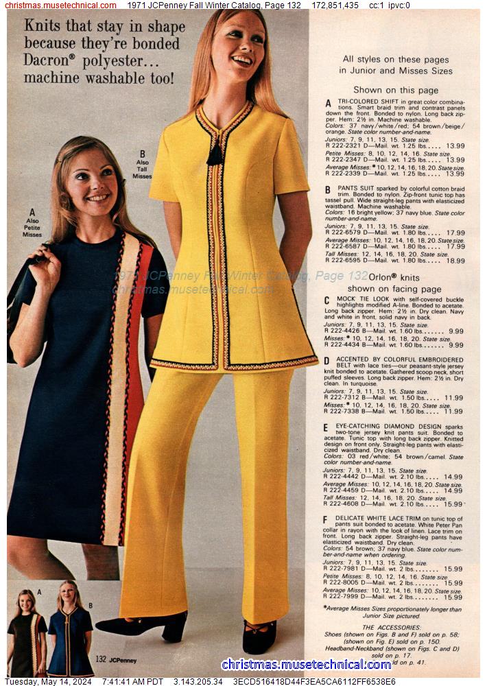 1971 JCPenney Fall Winter Catalog, Page 132