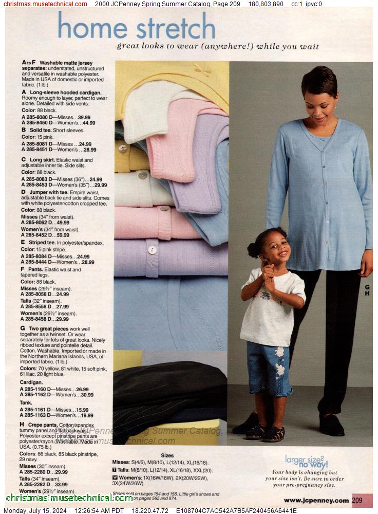 2000 JCPenney Spring Summer Catalog, Page 209