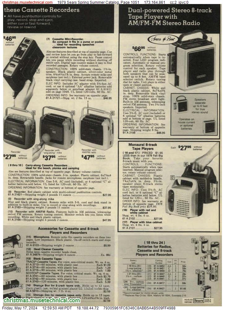 1979 Sears Spring Summer Catalog, Page 1051