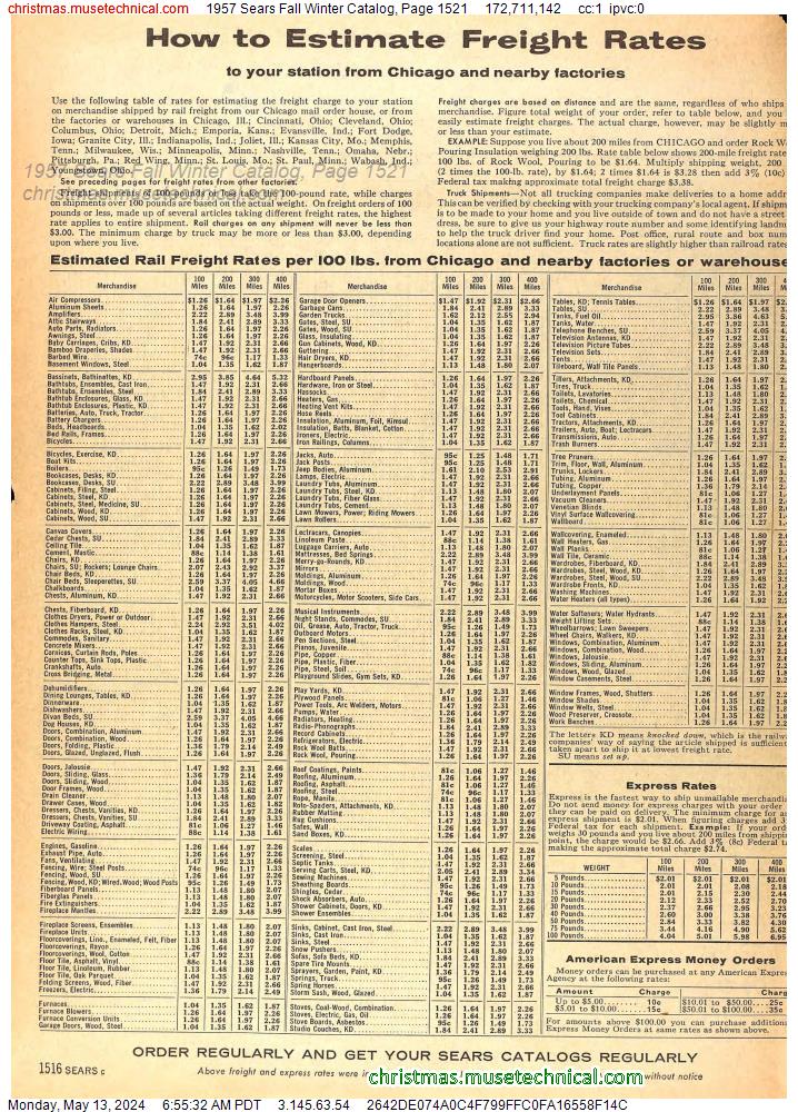 1957 Sears Fall Winter Catalog, Page 1521