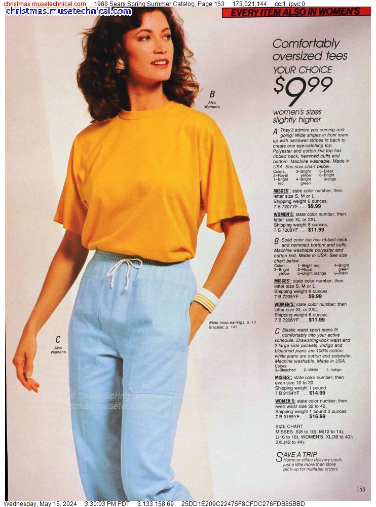 1988 Sears Spring Summer Catalog, Page 153