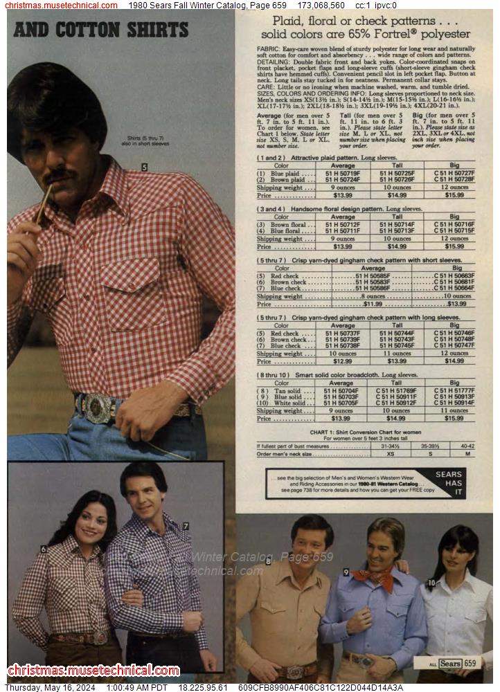 1980 Sears Fall Winter Catalog, Page 659
