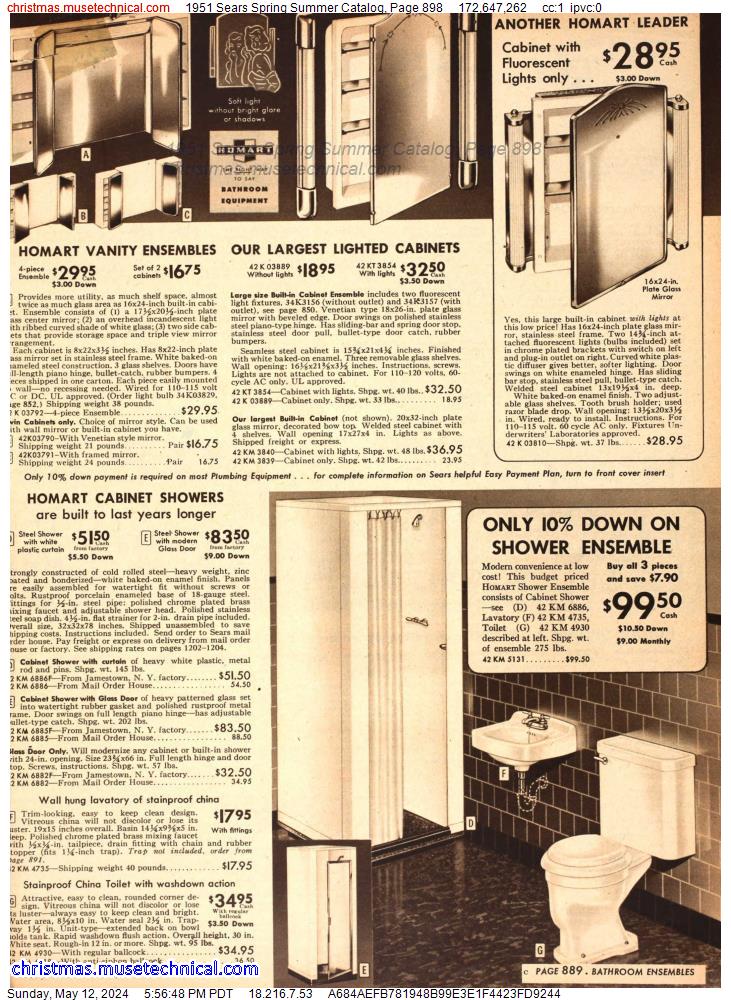 1951 Sears Spring Summer Catalog, Page 898