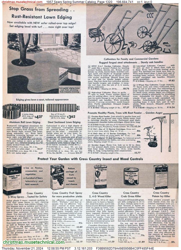 1957 Sears Spring Summer Catalog, Page 1320