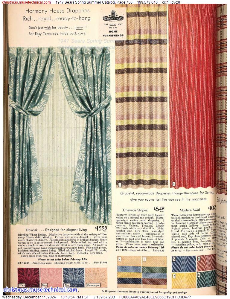 1947 Sears Spring Summer Catalog, Page 756