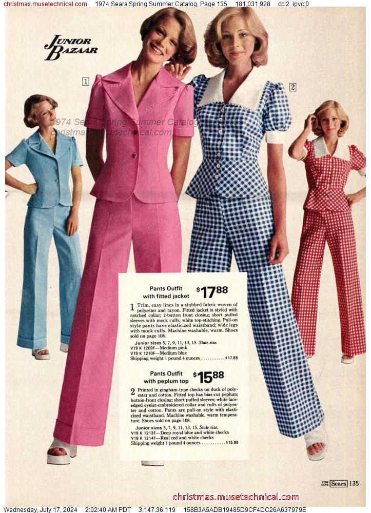 1974 Sears Spring Summer Catalog, Page 135