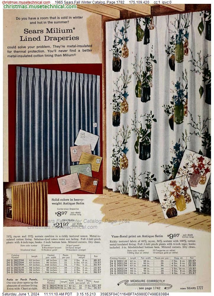 1965 Sears Fall Winter Catalog, Page 1782