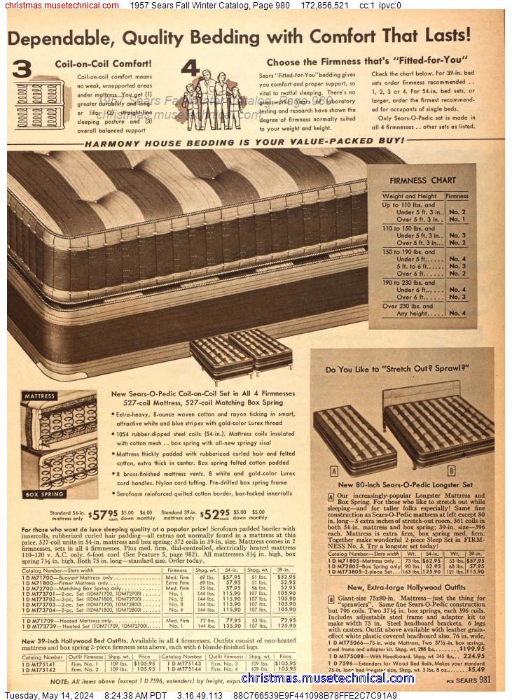1957 Sears Fall Winter Catalog, Page 980