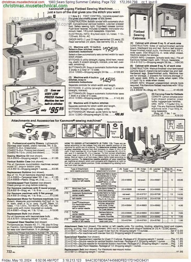 1983 Sears Spring Summer Catalog, Page 722