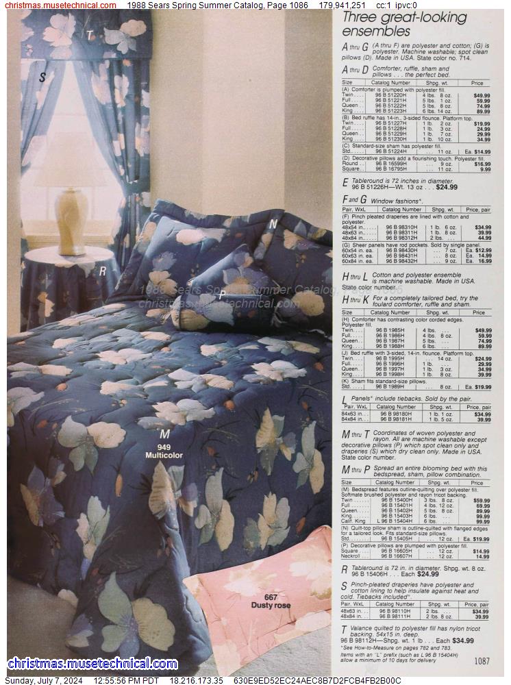 1988 Sears Spring Summer Catalog, Page 1086