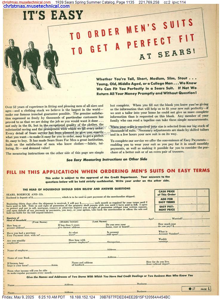 1939 Sears Spring Summer Catalog, Page 1135