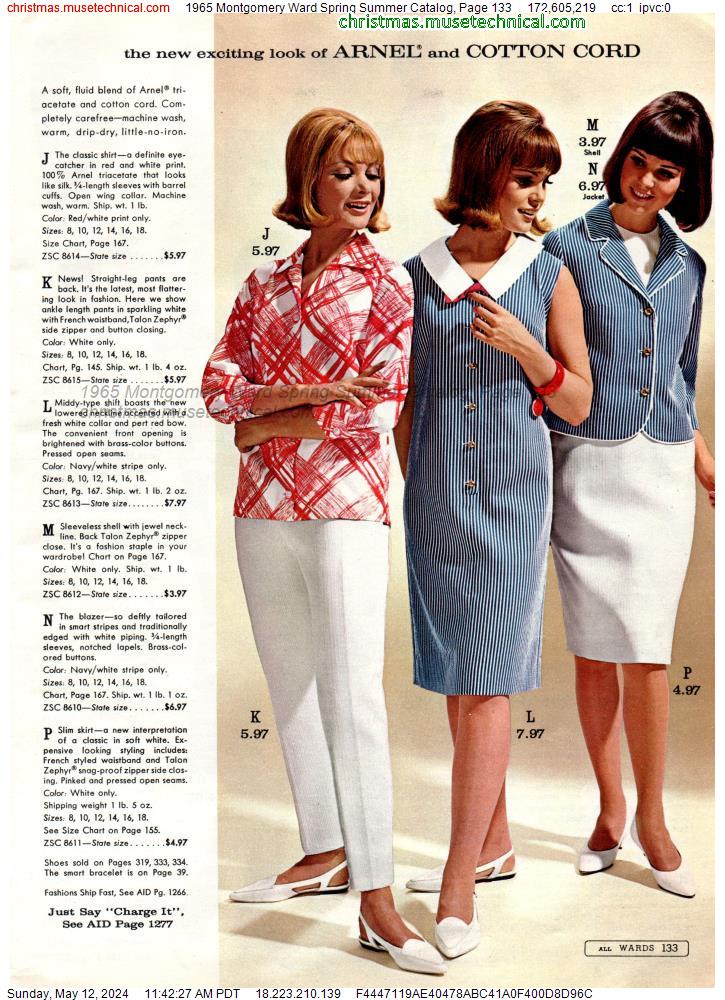 1965 Montgomery Ward Spring Summer Catalog, Page 133
