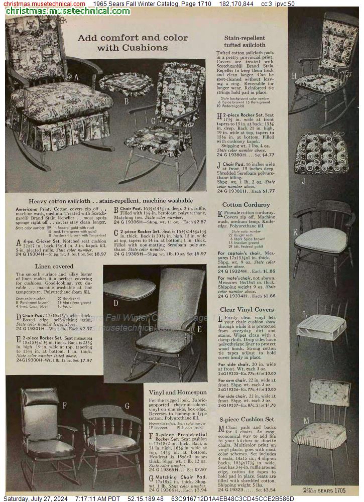 1965 Sears Fall Winter Catalog, Page 1710