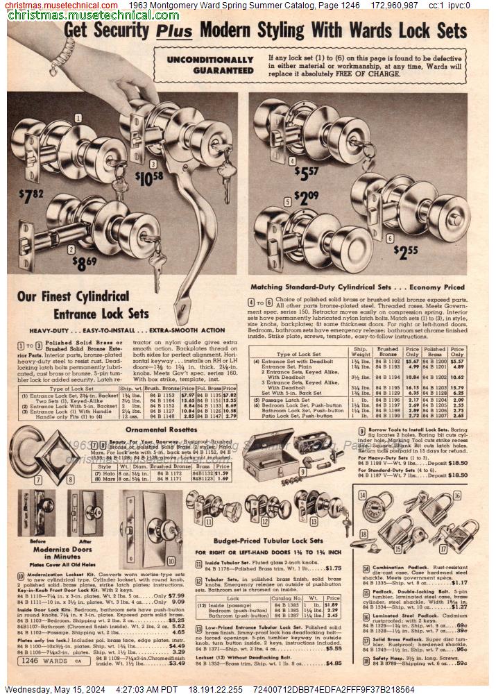 1963 Montgomery Ward Spring Summer Catalog, Page 1246