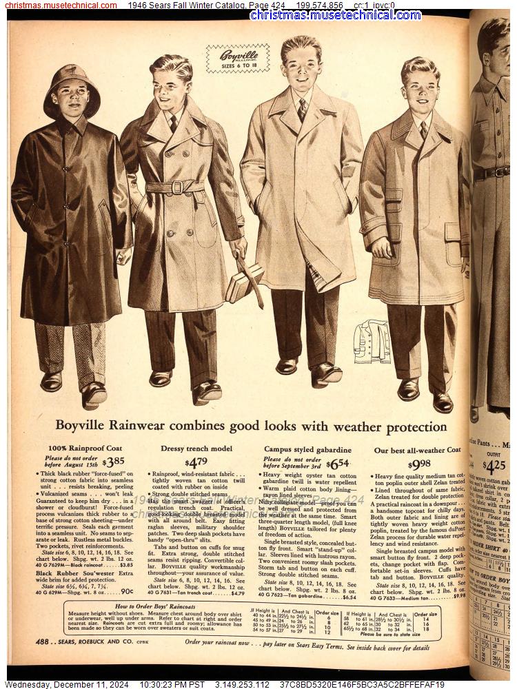 1946 Sears Fall Winter Catalog, Page 424