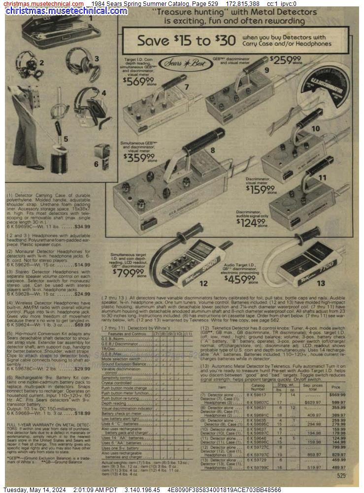 1984 Sears Spring Summer Catalog, Page 529