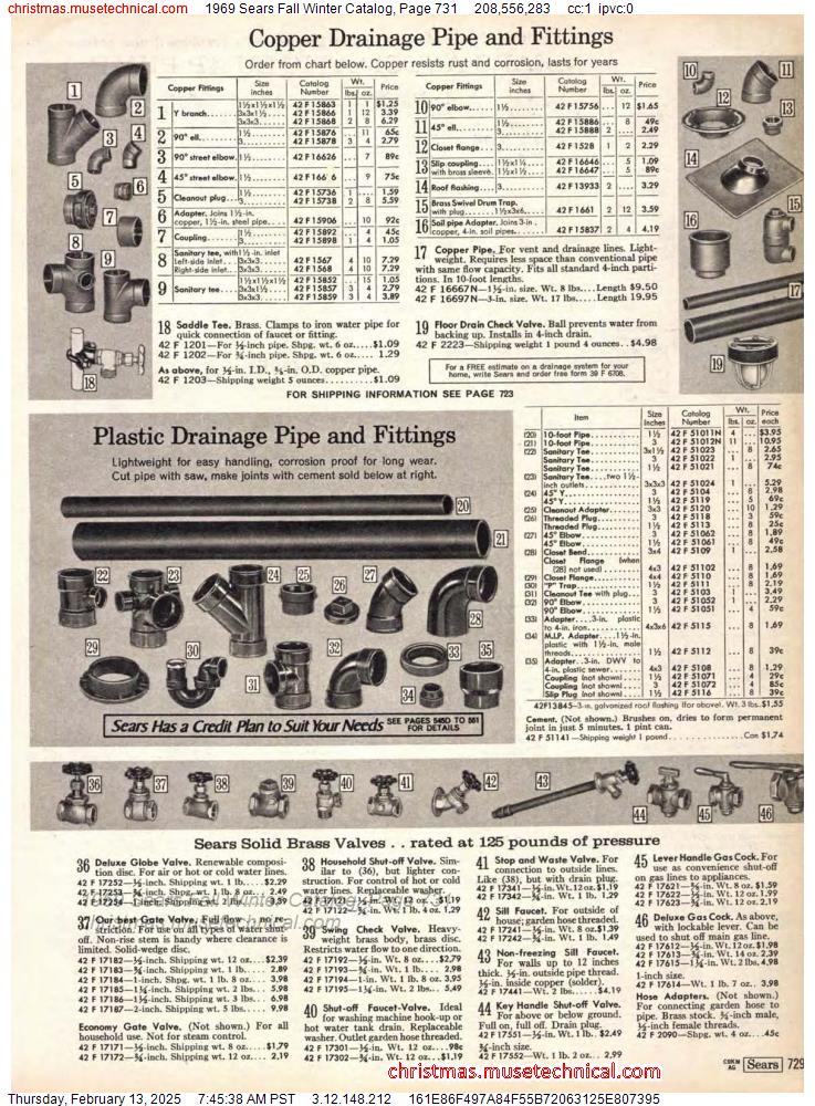 1969 Sears Fall Winter Catalog, Page 731