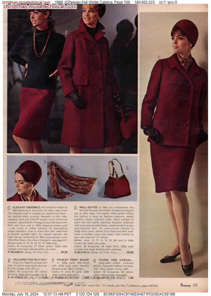 1966 JCPenney Fall Winter Catalog, Page 109