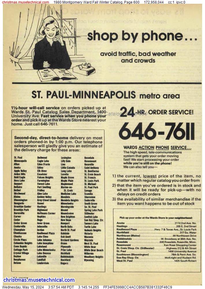 1980 Montgomery Ward Fall Winter Catalog, Page 600
