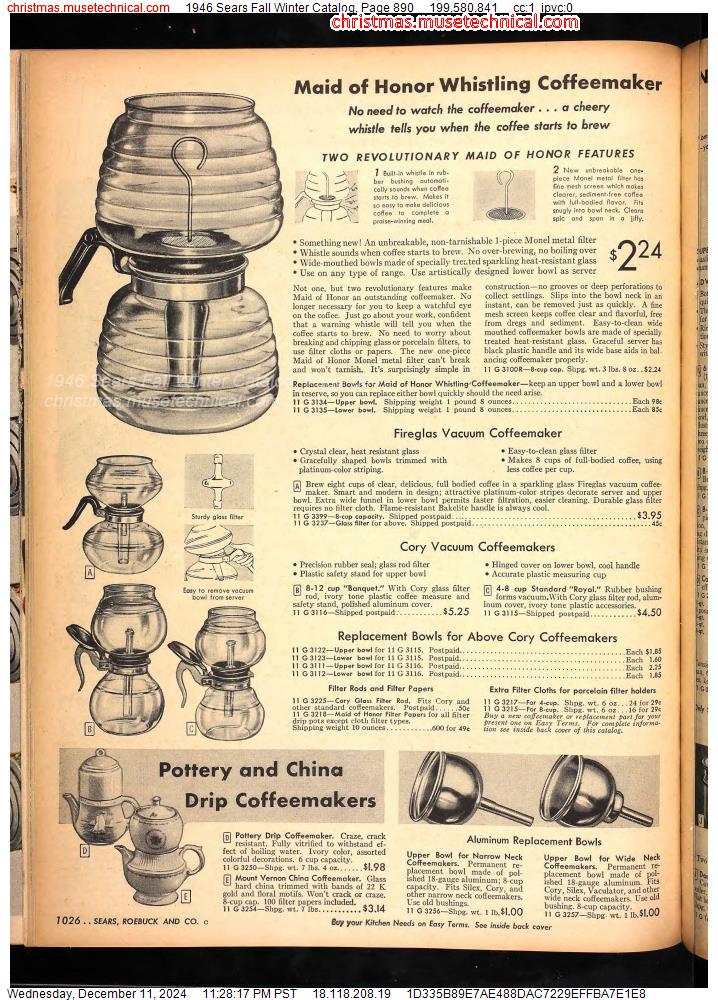 1946 Sears Fall Winter Catalog, Page 890