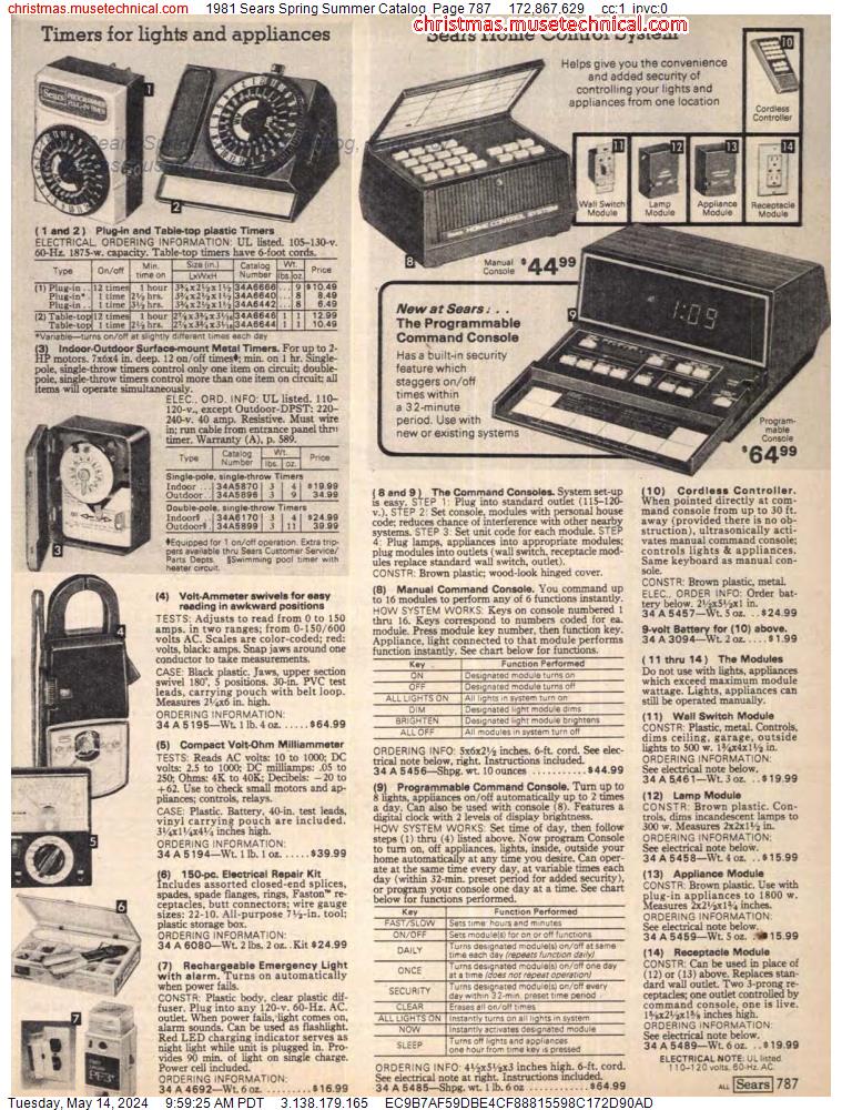 1981 Sears Spring Summer Catalog, Page 787