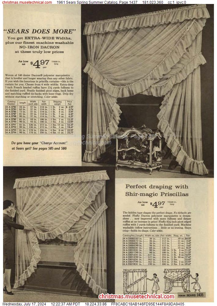 1961 Sears Spring Summer Catalog, Page 1437