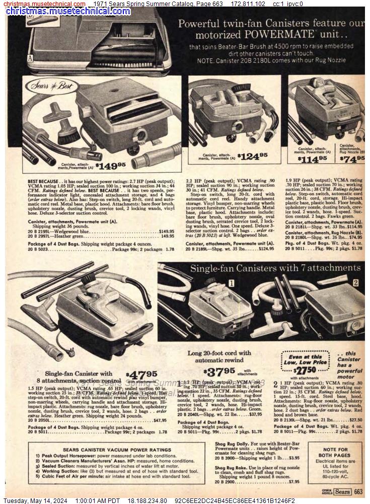 1971 Sears Spring Summer Catalog, Page 663