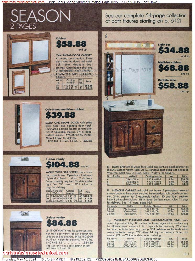 1991 Sears Spring Summer Catalog, Page 1015