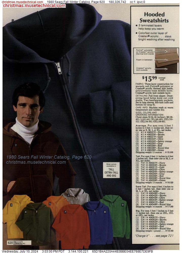 1980 Sears Fall Winter Catalog, Page 620