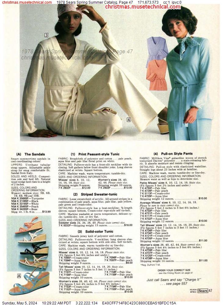 1978 Sears Spring Summer Catalog, Page 47