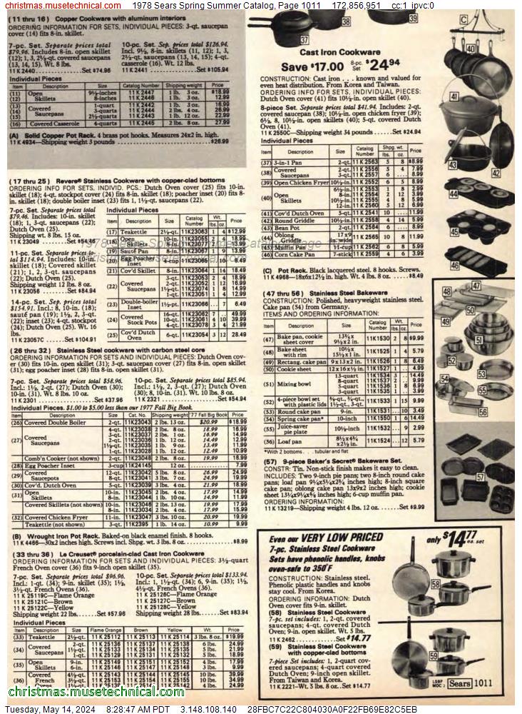 1978 Sears Spring Summer Catalog, Page 1011