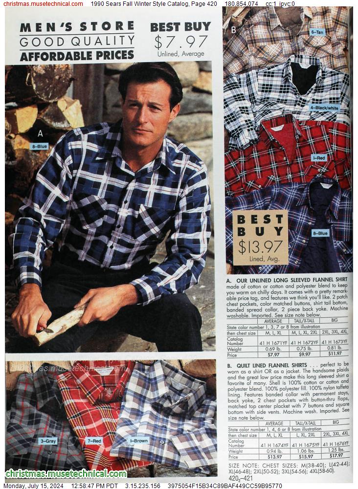 1990 Sears Fall Winter Style Catalog, Page 420