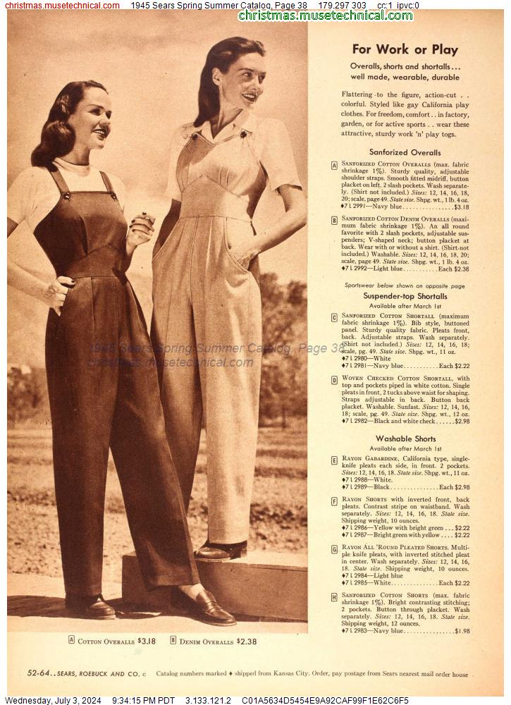 1945 Sears Spring Summer Catalog, Page 38