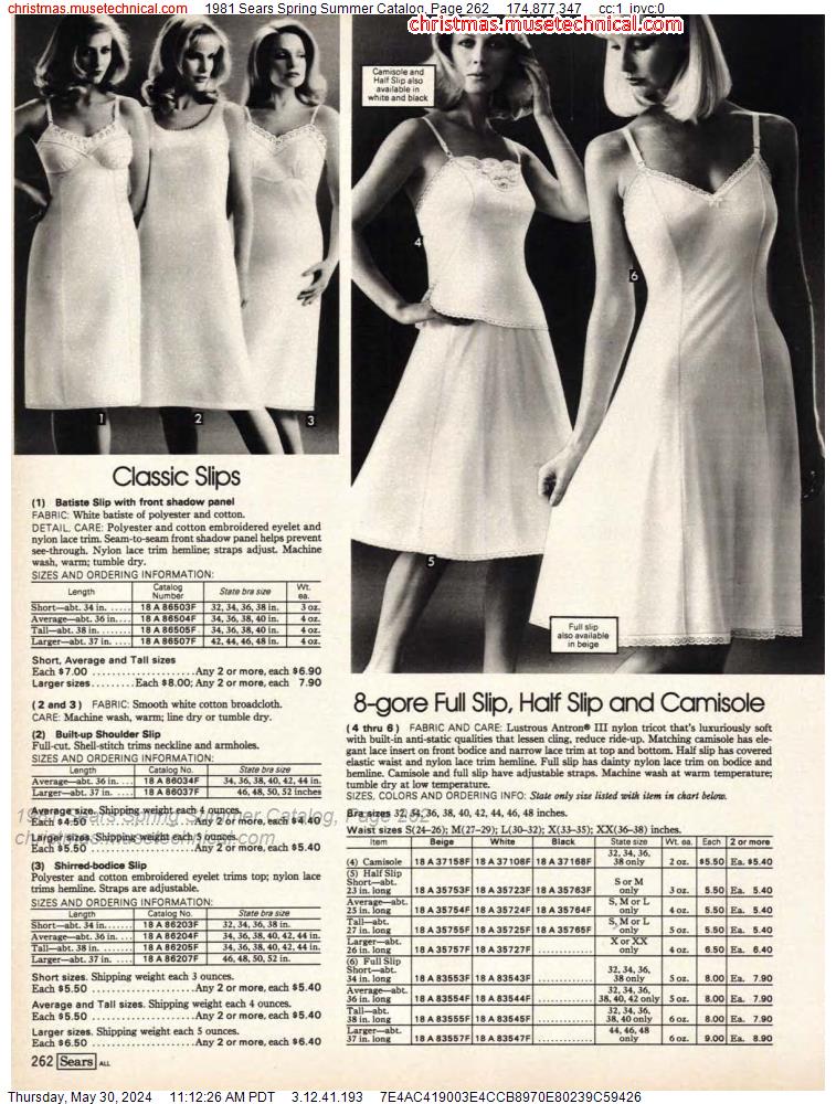 1981 Sears Spring Summer Catalog, Page 262