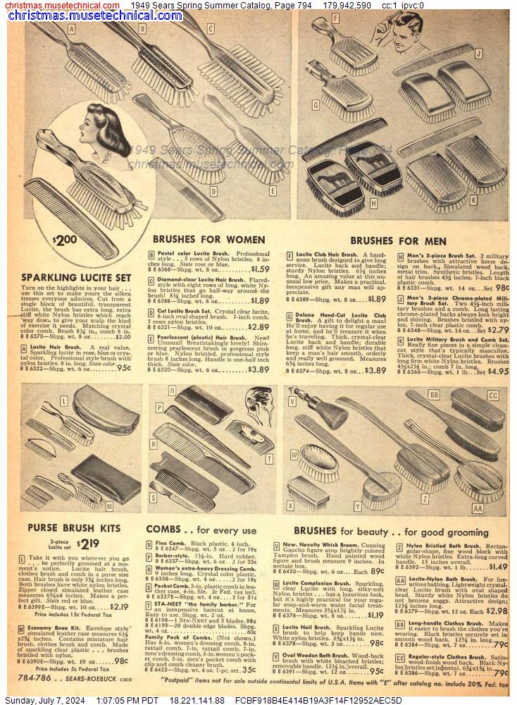 1949 Sears Spring Summer Catalog, Page 794