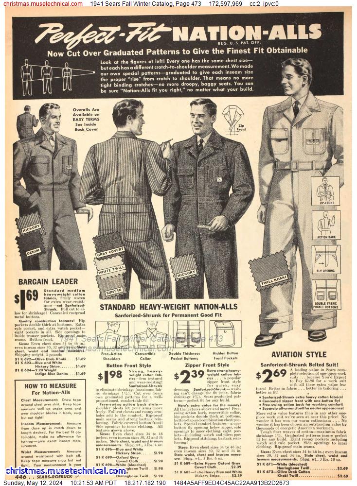 1941 Sears Fall Winter Catalog, Page 473