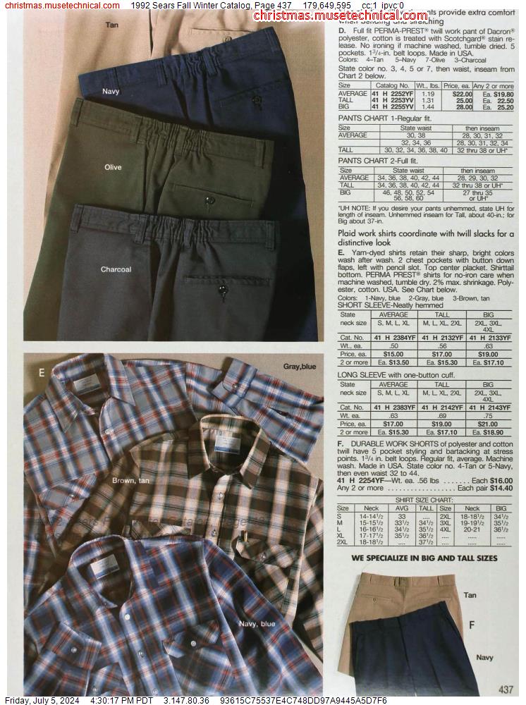 1992 Sears Fall Winter Catalog, Page 437