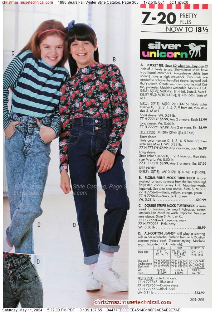 1990 Sears Fall Winter Style Catalog, Page 305