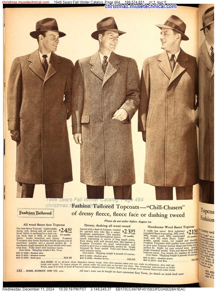 1946 Sears Fall Winter Catalog, Page 464