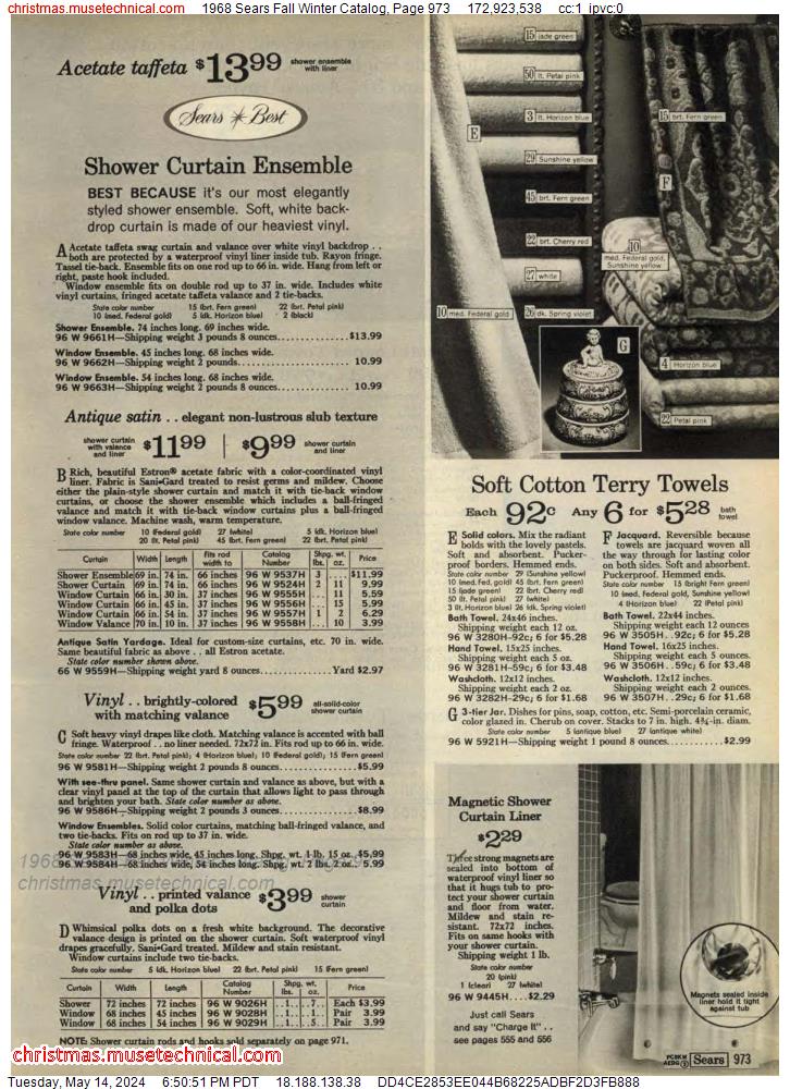1968 Sears Fall Winter Catalog, Page 973