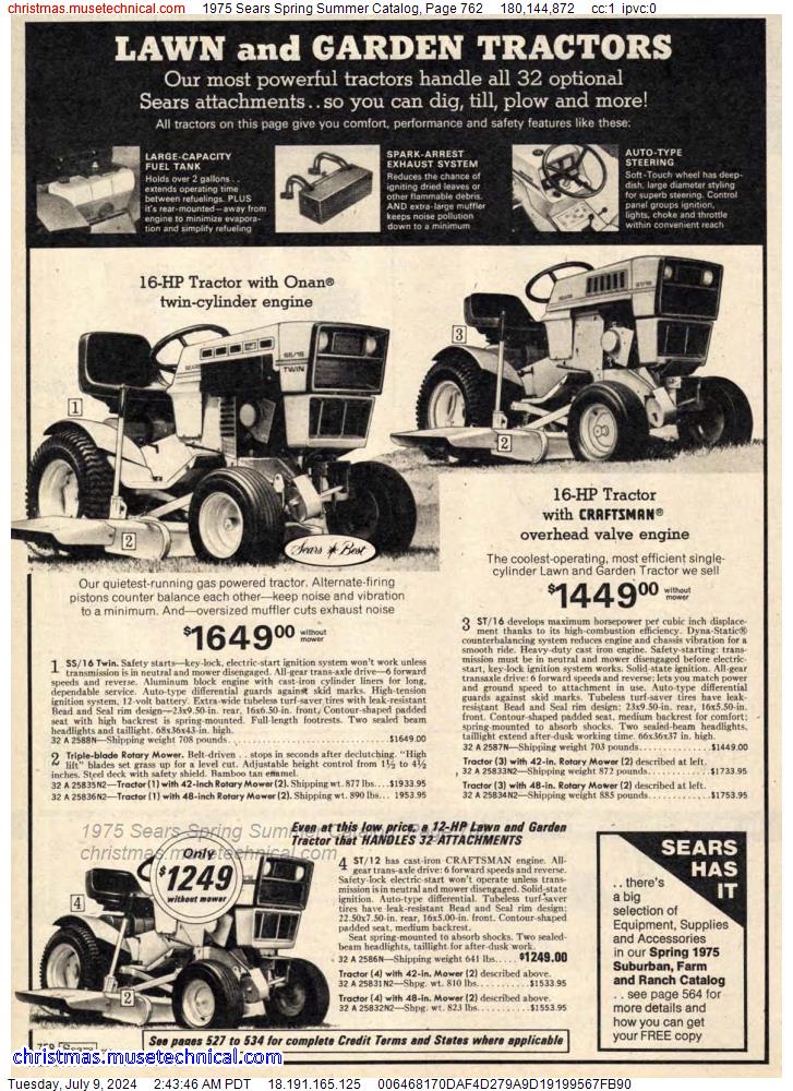 1975 Sears Spring Summer Catalog, Page 762