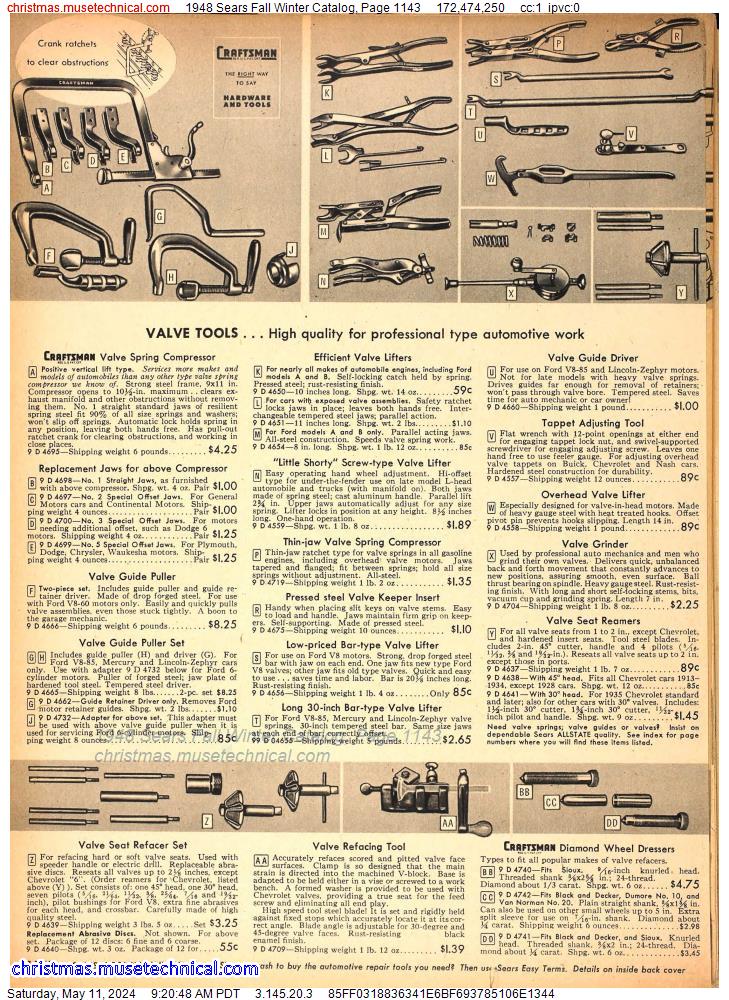 1948 Sears Fall Winter Catalog, Page 1143