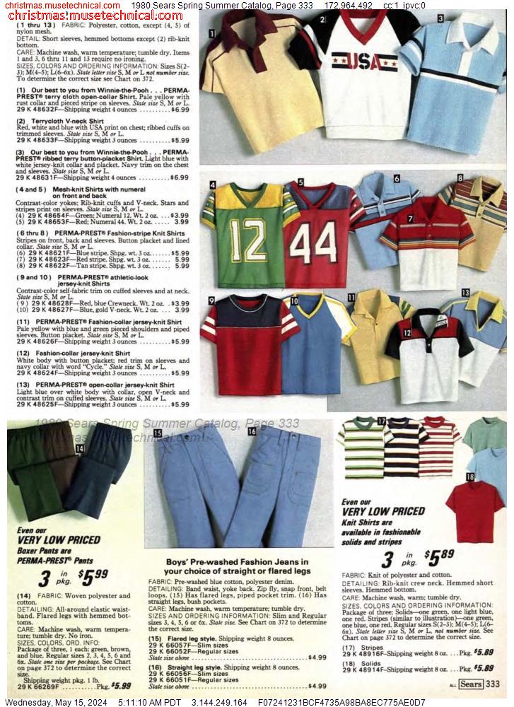1980 Sears Spring Summer Catalog, Page 333