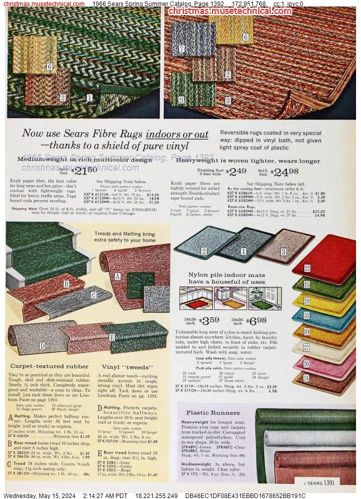 1966 Sears Spring Summer Catalog, Page 1392