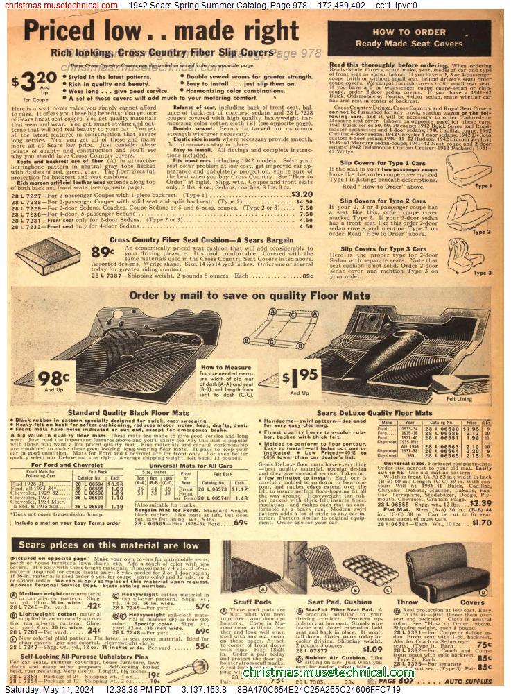 1942 Sears Spring Summer Catalog, Page 978