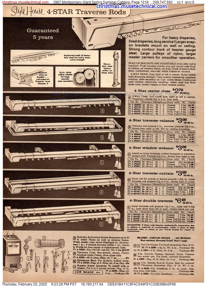 1967 Montgomery Ward Spring Summer Catalog, Page 1218