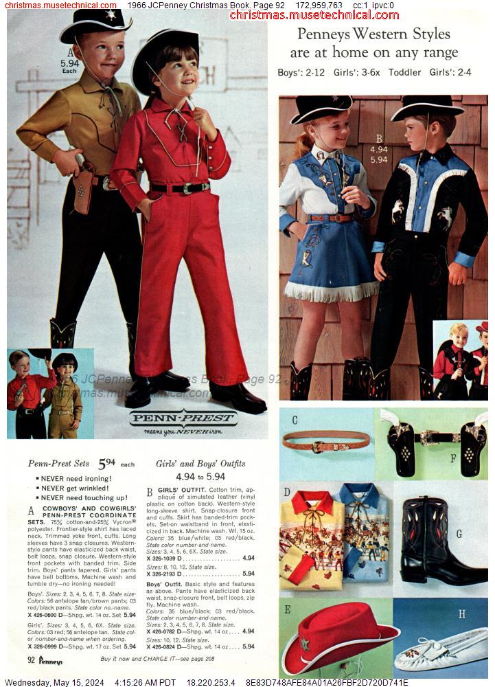 1966 JCPenney Christmas Book, Page 92